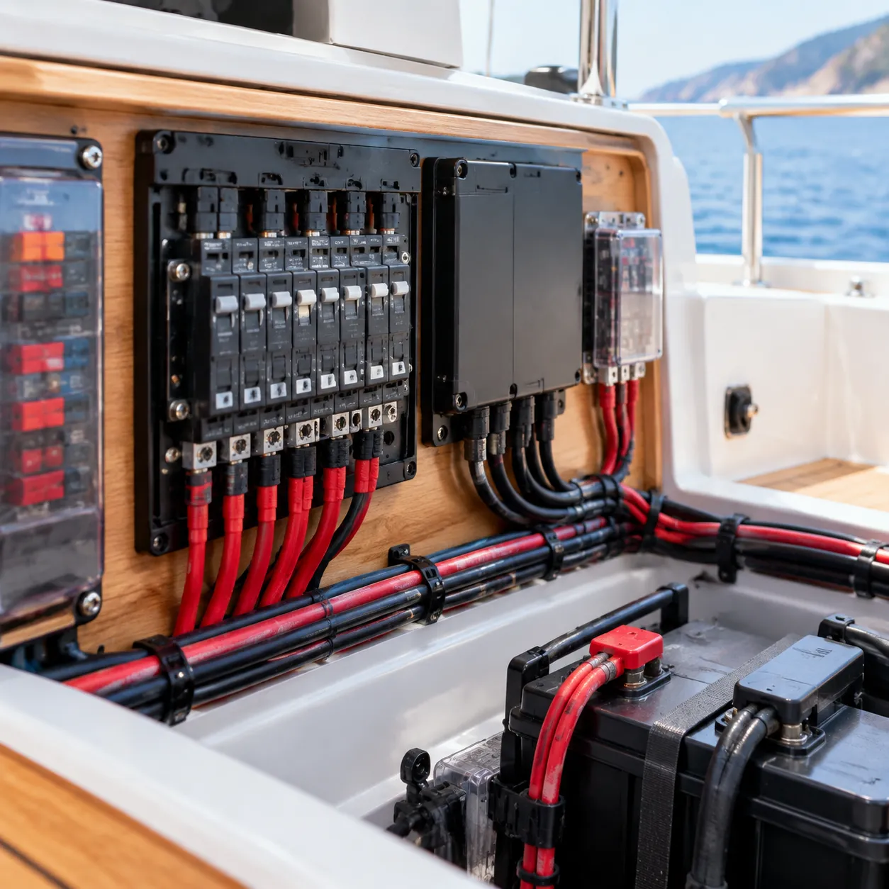 Marine electrical power distribution components