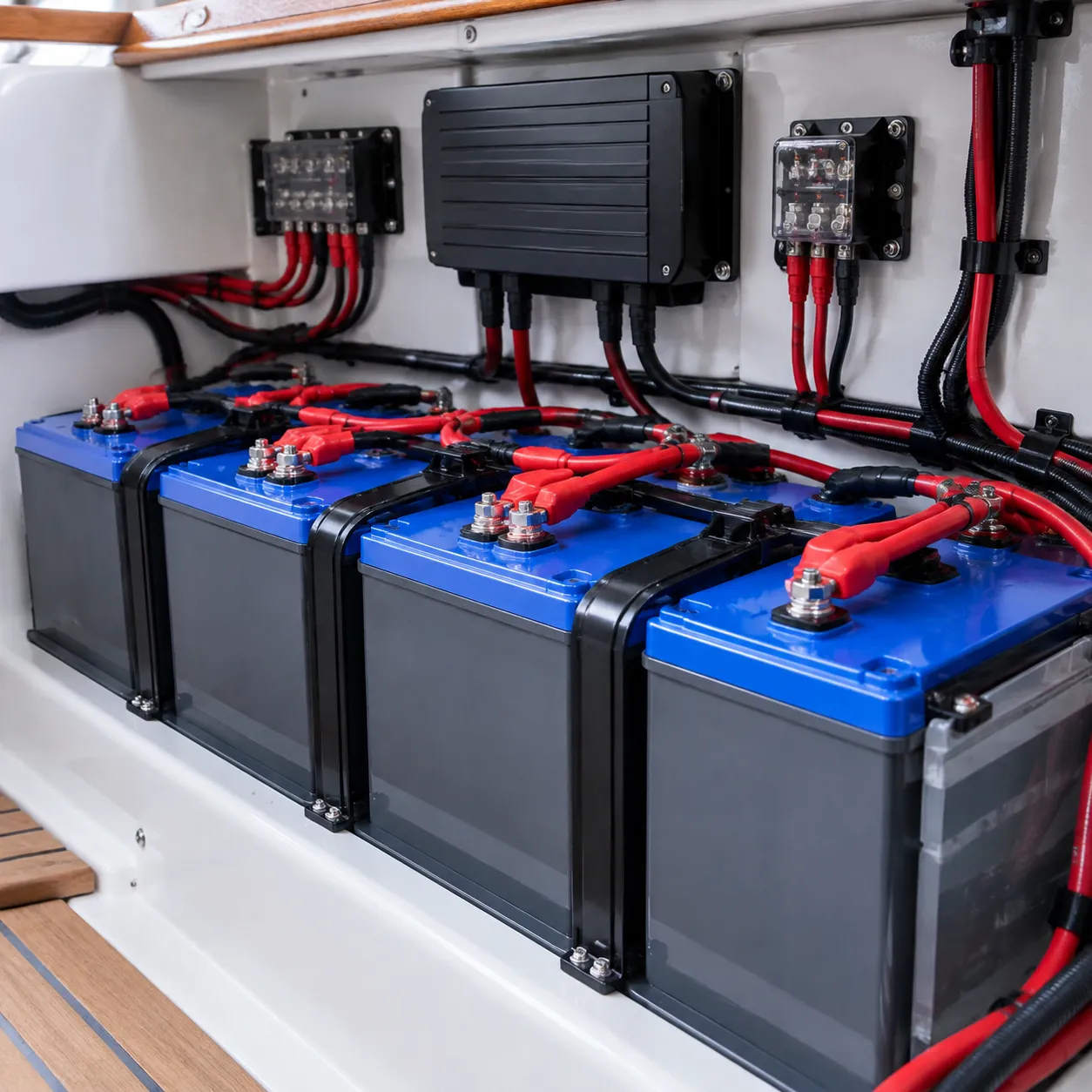 marine electrical battery bank components