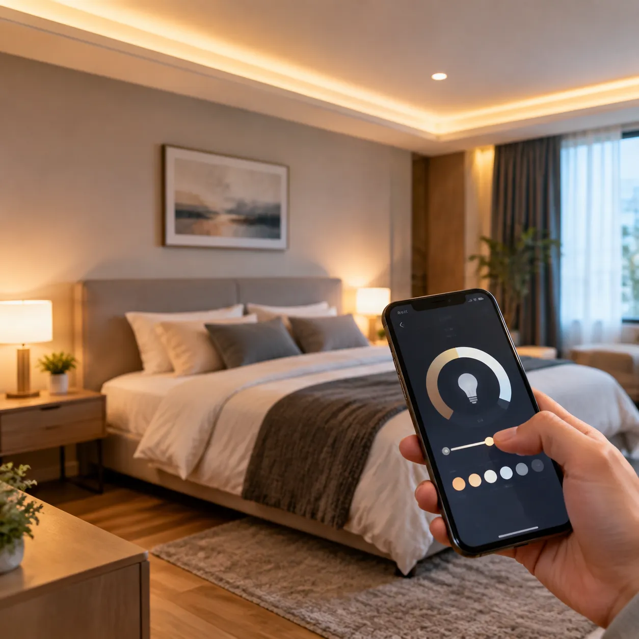Bedroom LED Lights for Modern Energy Saving Home Decor 3 Smart bedroom LED dimming lighting control