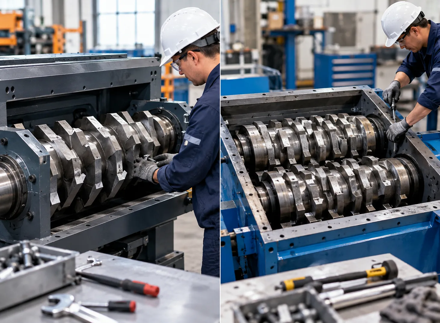 Single vs Double Shaft Shredder Blade Maintenance