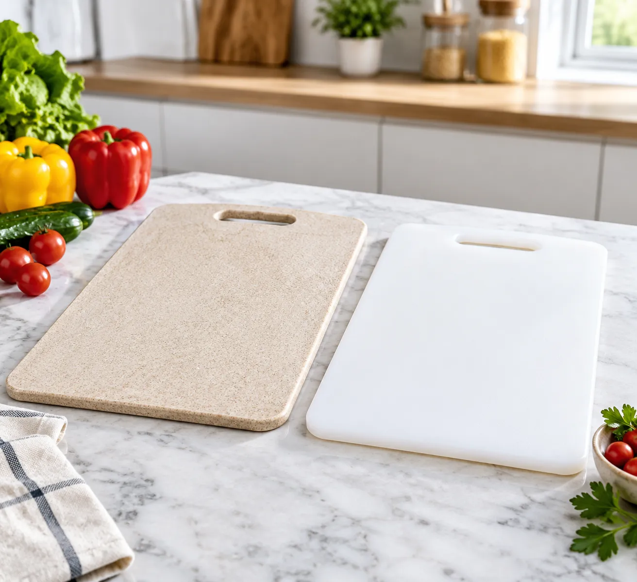 Wheat straw plastic cutting board comparison