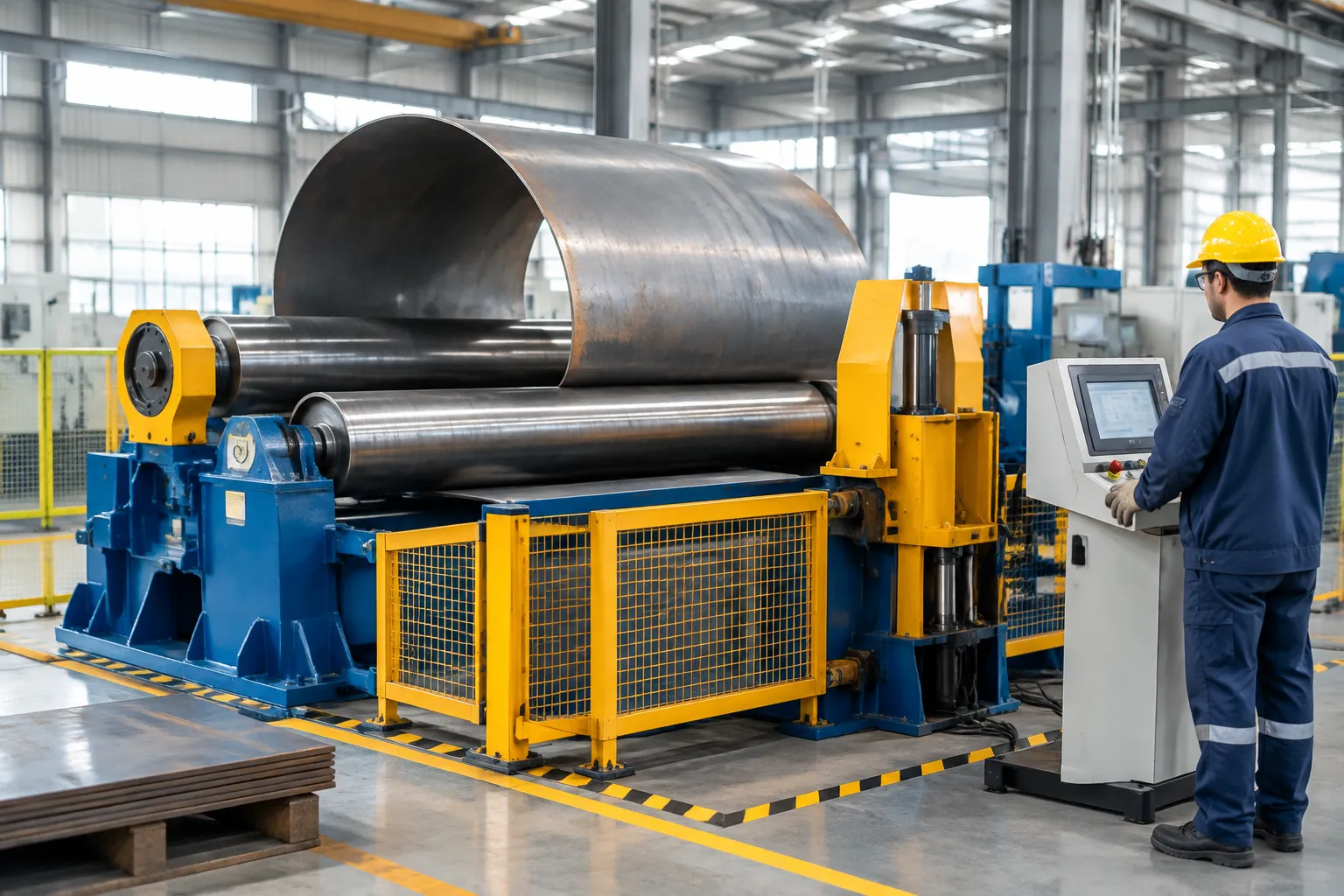 Plate rolling machine drive working principle