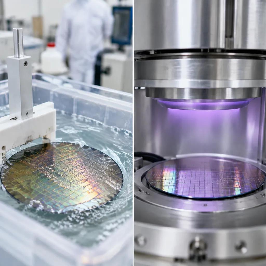 Wet etching vs dry etching semiconductor