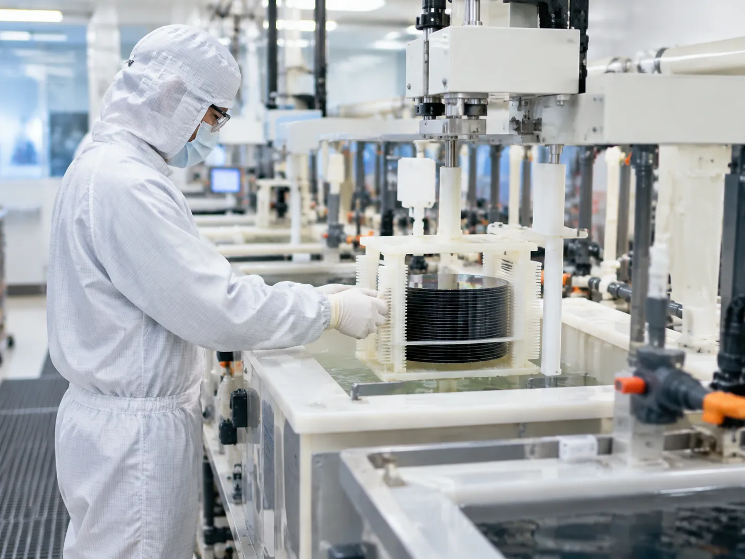 Typical batch size wet etch semiconductor fab