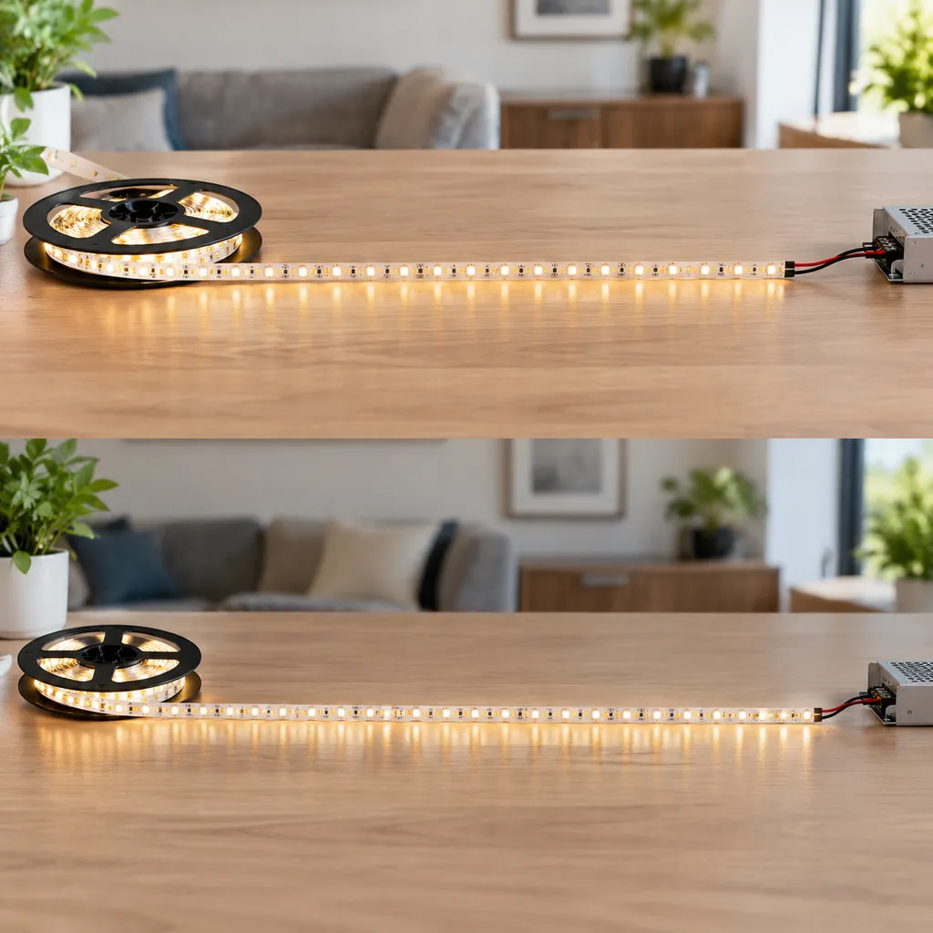 12V vs 24V LED strip max run length