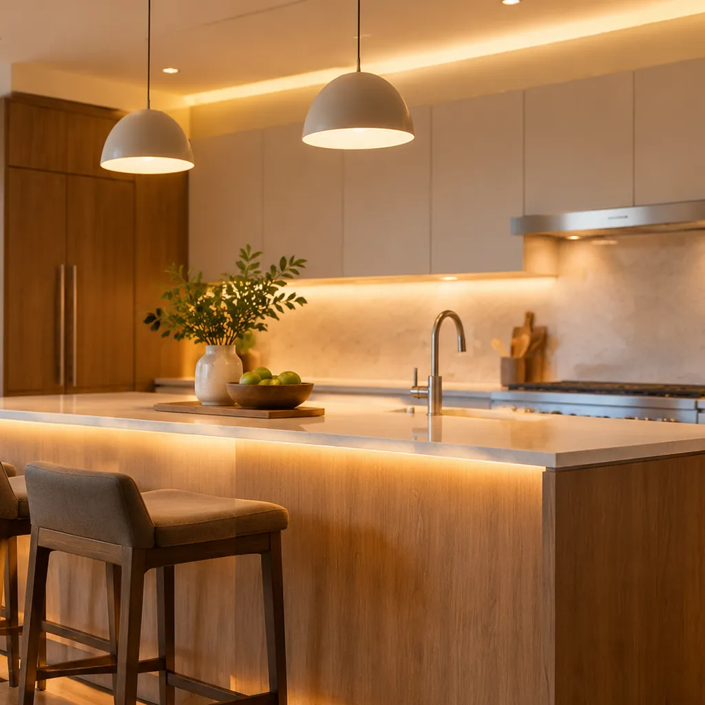 Dotless COB LED strip lighting applications