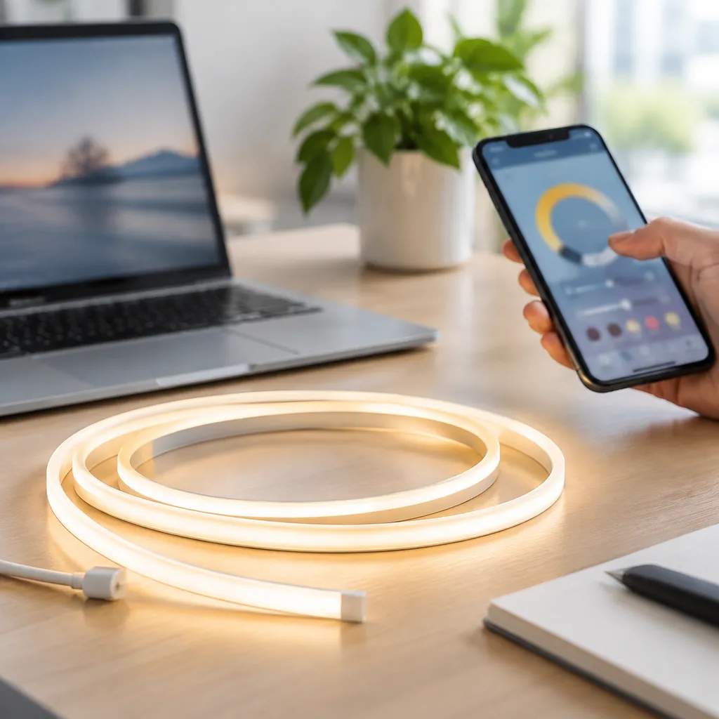 Dotless COB LED strip lighting technology